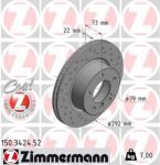Zimmermann Sportbremsscheiben vorne BMW E91 E90 BMW 1er E81 E87 3er E90
