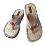 CINNEA »CAMI« Sandalette mit Binsen-Fußbett, Zehentrenner, Handgefertigt