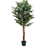 PLANTASIA Künstliche Zimmerpflanze 150 cm, Echtholzstamm, 600 Blätter, Kunstbaum Hanfbaum