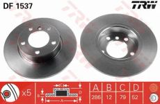 Trw Bremsscheibe Vorderachse Voll Bmw: Z3, 3 DF1537