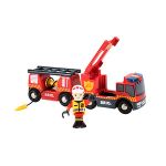 World Feuerwehr-Leiterfahrzeug mit Licht & Sound, Spielfahrzeug
