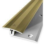 Proviston - Ausgleichsprofil flexibel | Parkettprofil | Breite: 37 mm | Höhenausgleich: 7 - 17 mm | Länge: 900 mm | Aluminiumprofil | Gold | 1 Stück