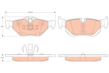 TRW Bremsbeläge Hinten (GDB2050) für BMW 1 X1 3 | Scheibenbremsbelagsatz,