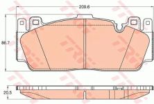 Trw Bremsbelagsatz, Scheibenbremse Bmw: 6, 5 GDB2020