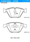 ATE Bremsbeläge Vorne (13.0470-7238.2) für BMW 3 X1 Z4 | Scheibenbremsbelagsatz,