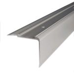 Proviston - Treppenkante | Aluminium eloxiert | Silber | Breite 58 mm | Höhe 45 mm | Länge 1000 mm | Gebohrt | Treppenkantenprofil | Treppenwinkel |