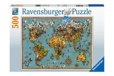 Ravensburger 500 Teile Puzzle Antike Schmetterling-Weltkarte