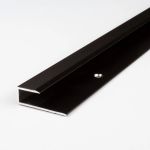 Einfassprofil | Aluminium eloxiert | Bronze Dunkel | Breite 15.6 mm | Höhe 8.5 mm | Länge 1000 mm | Gebohrt | Abschlussprofil | Einschubprofil |