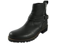Clic »Clic! Stiefel Stiefeletten CL-8601 Leder Schuhe schmal schwarz« Schnürstiefelette