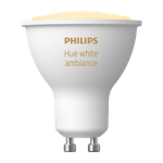 Philips Hue White ambience Einzelpack GU10|Intelligente Glühbirne|Weiß|Bluetooth/Zigbee|LED|GU10|Kühles Tageslicht