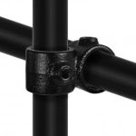 Rohrverbinder | Kreuzstück Vorgesetzt 90°  - Typ 28B - 26,9 mm (Schwarz) | Temperguss | KLEMP