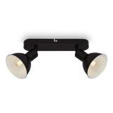 Spotleuchte, 27 cm, 2x E14, schwarz/weiß