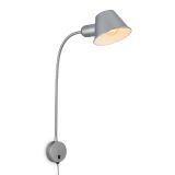 Bettleuchte, Ø8 cm, 1x E27, chrom-matt
