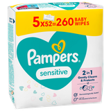 Pampers Sensitive Feuchttücher 5 Packungen