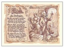 Zunftbild Urologe auf Antikpapier im A4-Format