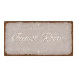 Dekoschild im Vintage Look mit Wunschtext 200 x 100mm taupe/braun