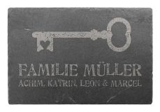 Vintage Türschild aus Schiefer 30 x 20 cm - Design Key