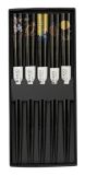 Schwarze Stäbchen - Set mit 5 Paar