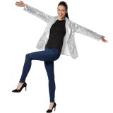 Pailletten-Jackett Damen - silber, S