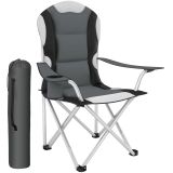 Campingstuhl mit Polsterung - grau