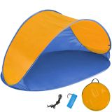 Pop-Up Strandmuschel Jasmin - blau/orange