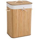 Wäschekorb mit Wäschesack eckig - 72 L, beige