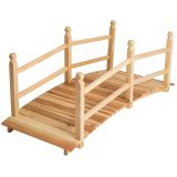 Gartenbrücke aus Holz 137cm lang - braun