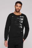 CAMP DAVID Sweatshirt mit reflektierendem Folienprint - black | L