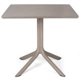 Nardi Clip80 Outdoor Tisch - tortora - Länge: 80 cm, Höhe: 75 cm, Tiefe: 80 cm