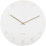 Karlsson Charm Engraved Numbers Wanduhr - white - Ø 40 cm - Tiefe: 3,5 cm
