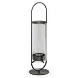 höfats OVAL CANDLE 35 Windlicht - schwarz - Höhe 36 cm - 10x10 cm