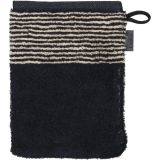 Cawö Two-Tone Waschhandschuh - schwarz - 16x22 cm