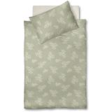 fleuresse Lech Bettwäsche-Set aus Jacquard-Flanell - salbei - 135x200 / 80x80 cm