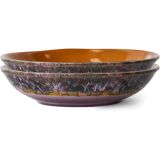 HK living 70's Ceramic Curry Schüssel 2er-Set - daybreak - 2er-Set: 850 ml - 21,7x21x4,7 cm