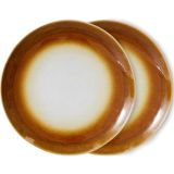 HK living 70's Ceramic Dinner Teller 2er-Set - supernova - 2er-Set Ø 29 cm - Höhe 2 cm
