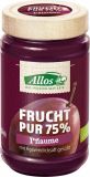 Allos Frucht Pur Pflaume, 250 gr Glas -75% Fruchta