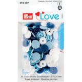 Prym Color Snaps Druckknöpfe Kunststoff Rund 12,4mm versch. Blau - 30