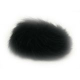 Pompon Quaste Kaninchenhaar Schwarz 60 mm