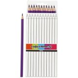Colortime Buntstifte, L 17 cm, Mine 3 mm, Flieder, 12Stk/ 1 Pck