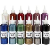 Glitzerkleber, Sortierte Farben, 12x118ml/ 1 Pck
