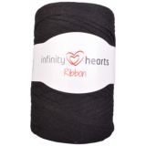 Infinity Hearts Ribbon Bändchengarn 02 Schwarz
