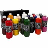 Textilfarbe, Sortierte Farben, 15x500ml/ 1 Pck