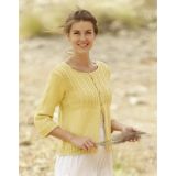 Golden Blossom by DROPS Design - Strickmuster mit Kit Cardigan mit Spi - X-Large