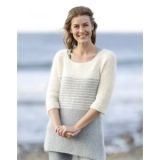 Irish Sea by DROPS Design - Strickmuster mit Kit Pullover mit Streifen - Medium