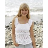 Aura by DROPS Design - Strickmuster mit Kit Top mit Spitzenmuster Größ - Small