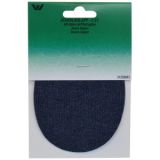Aufbügelflicken/Reparaturflicken Jeans Oval Dunkelblau 9x11,5cm - 2 St