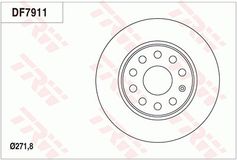 TRW Bremsscheibe DF7911 Bremsscheiben,Scheibenbremsen VW,AUDI,SKODA,TOURAN (1T1, 1T2),GOLF VI (5K1),Golf VII Schrägheck (5G1, BQ1, BE1, BE2)