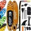 24MOVE® Standup Paddle SUP Board Set ORANGE 320, inkl. umfangreichem Zubehör, Paddel und Doppelhubpumpe
