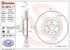 BREMBO Bremsscheibe 09.B970.11 Bremsscheiben,Scheibenbremsen AUDI,PORSCHE,A4 Avant (8K5, B8),A6 Avant (4G5, 4GD, C7),Q5 (8RB),A4 Limousine (8K2, B8)