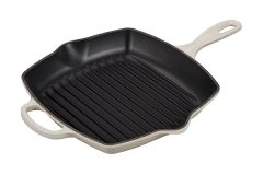 Le Creuset Grillpfanne Quadratisch Signature Gusseisen Meringue 26cm